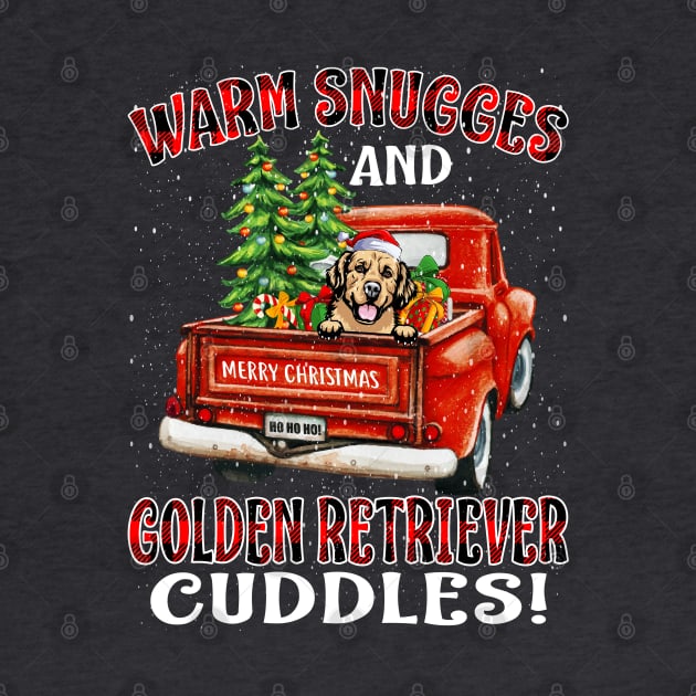 Warm Snuggles And Golden Retriever Cuddles Ugly Christmas Sweater by intelus